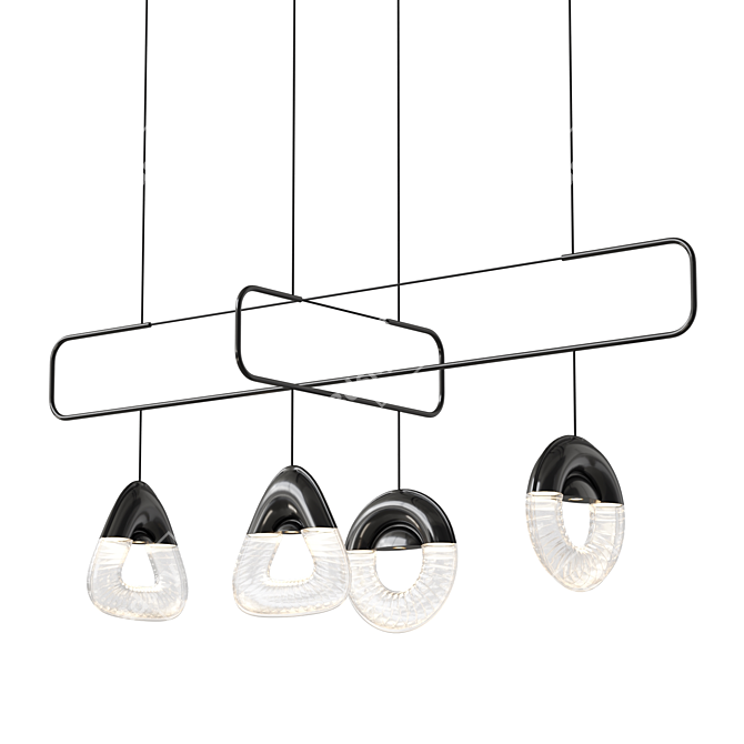 Geometric Glass Pendant Lamp 3D model image 3