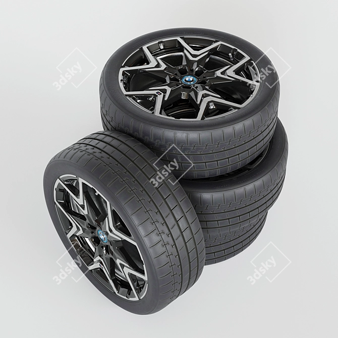 BMW IX2 Wheel 3D Model 3D model image 2