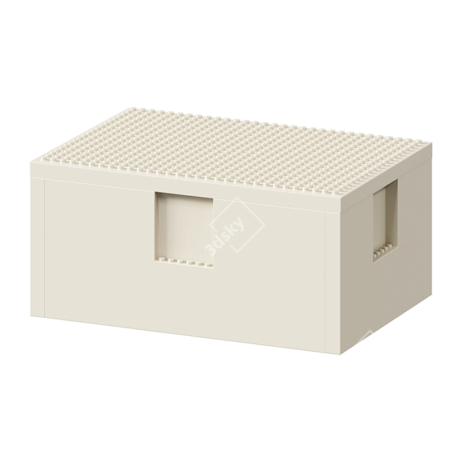 BYGGLEK Lego Box with Lid 3D model image 1