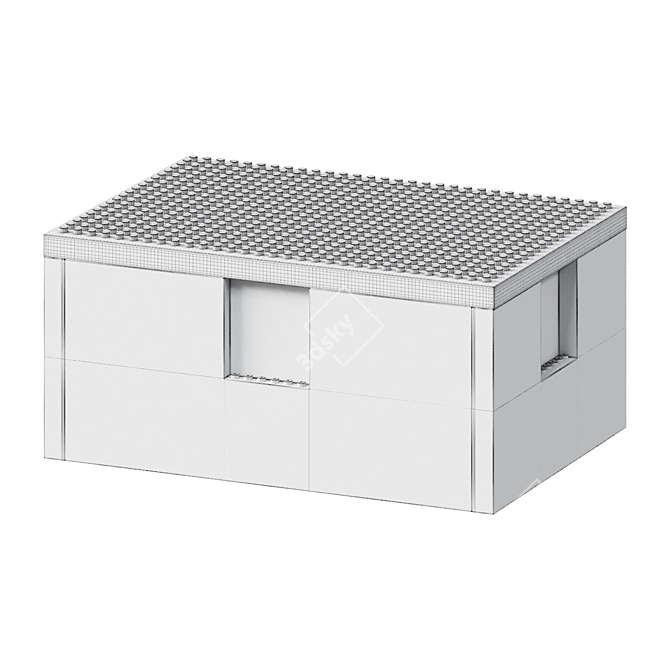 BYGGLEK Lego Box with Lid 3D model image 2