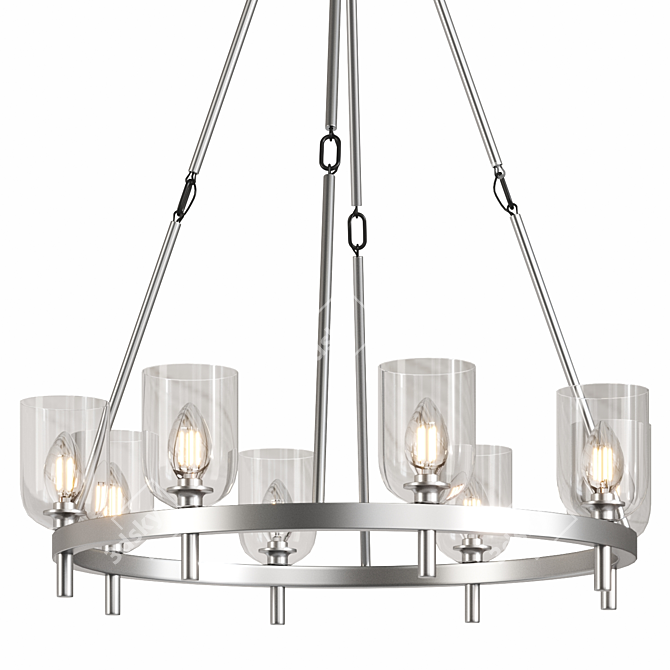 Contemporary Lucian Kuzco Chandelier 3D model image 2