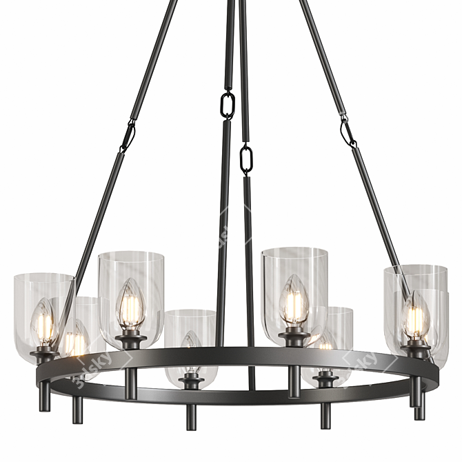 Contemporary Lucian Kuzco Chandelier 3D model image 6