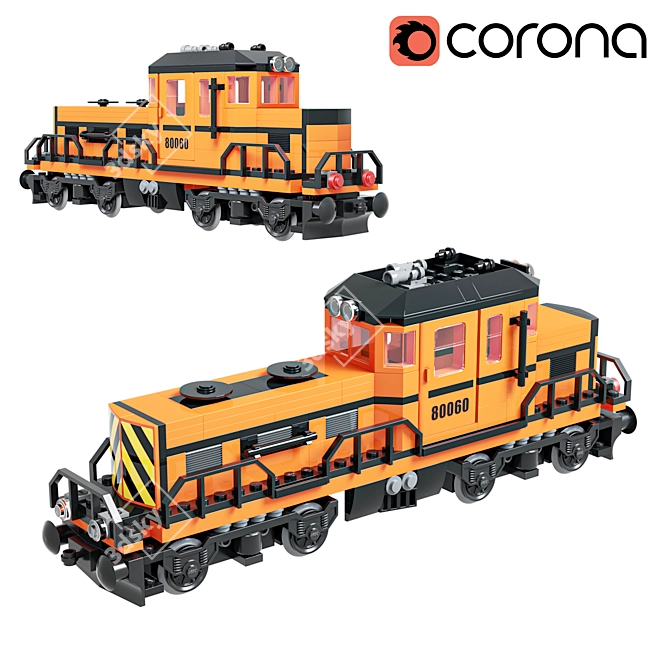 Lego Train Locomotive 80060 Model 3D model image 1