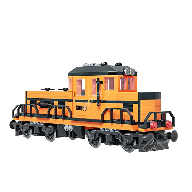 Lego Train Locomotive 80060 Model 3D model image 3