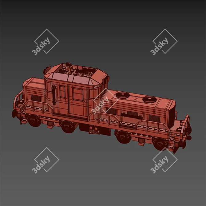 Lego Train Locomotive 80060 Model 3D model image 7