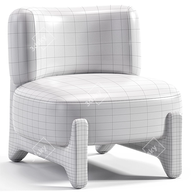 Tobo 2020 Armchair in Cotton 3D model image 7