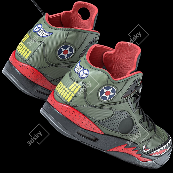 Off-White Military Monster Sneaker Model 3D model image 3