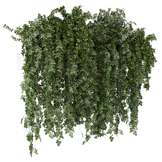 Rusty Concrete Pot Hanging Plants 3D model image 2