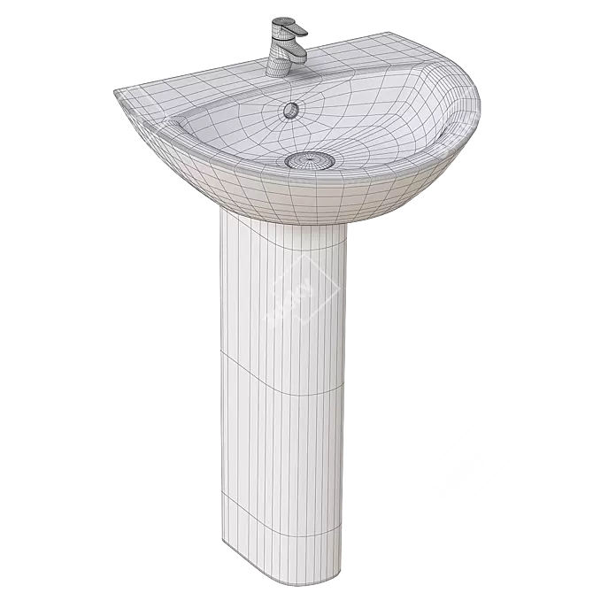 Elegant Jacob Delafon Patio Basin 3D model image 2