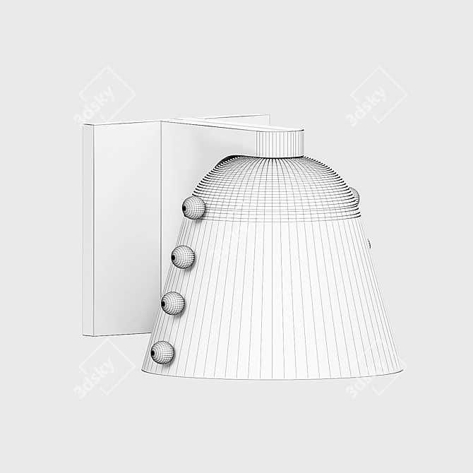 Pewter Gemma Brass Sconce Small 3D model image 2