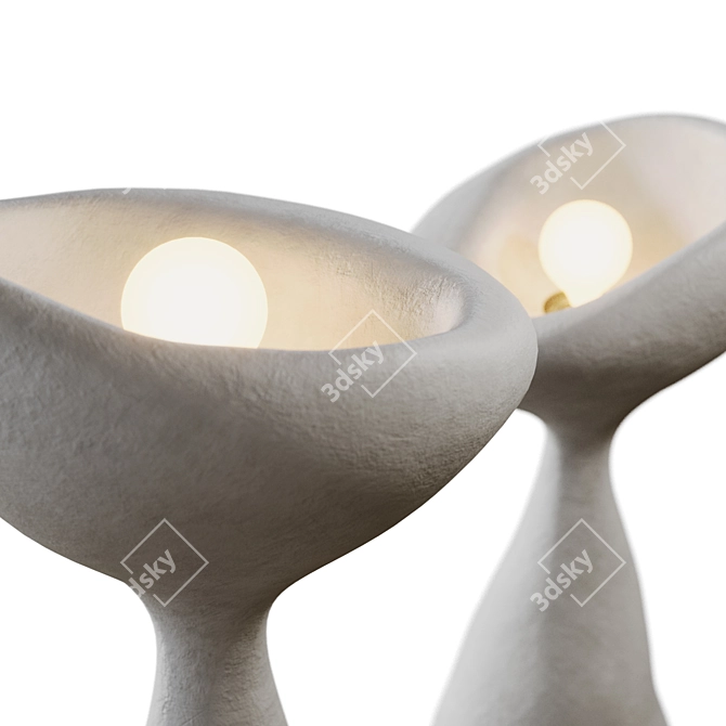 Organic Sculptural Odette Table Icon 3D model image 7