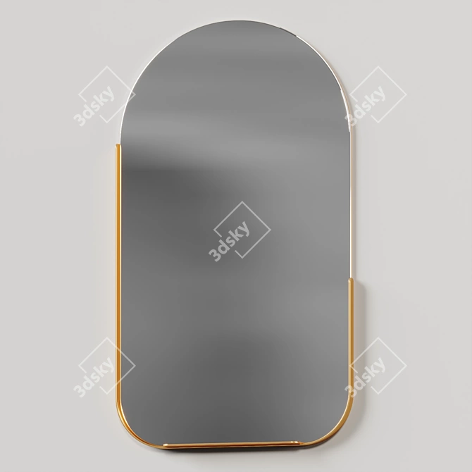 Golden Arch Mirror with Shelf 3D model image 3