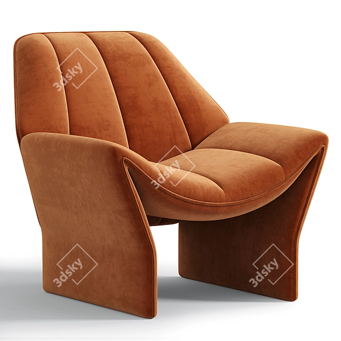 Elegant BERT Armchair by Romatti 3D model image 1