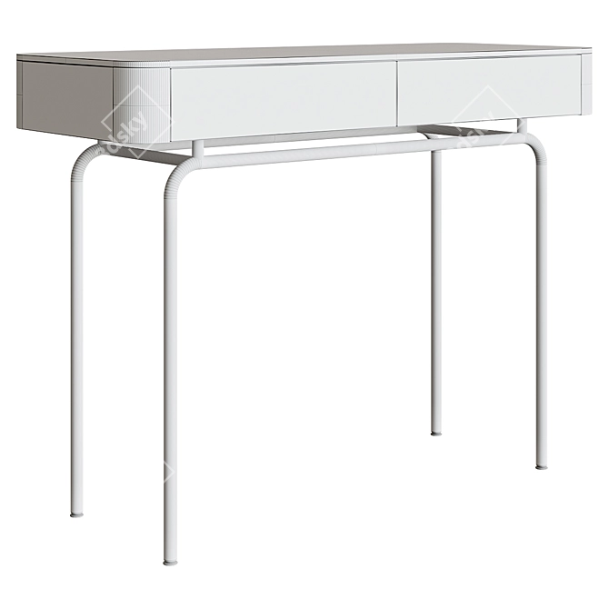 Glam Slate Metal Table Vanity 3D model image 2