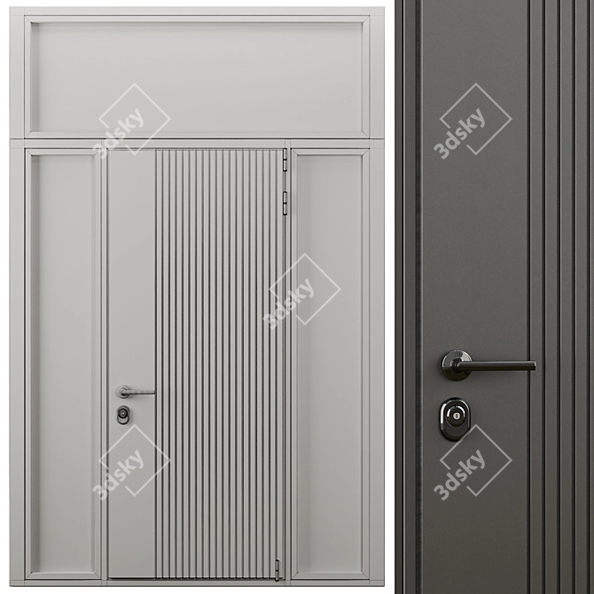 Modern Entrance Door Set6: 2016 3D model image 3