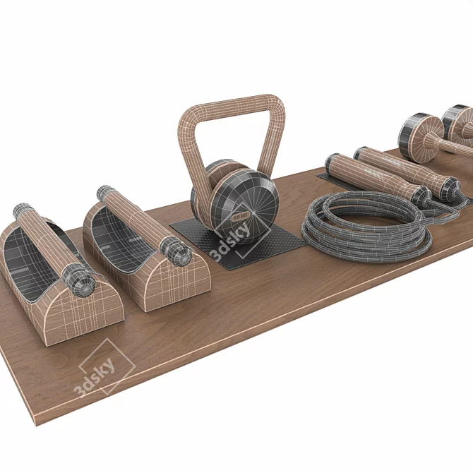 Pent Home Gym Equipment 3D model image 3