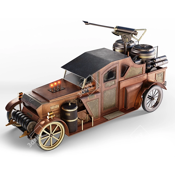 Steampunk Racer Textured Bundle (English translation) 3D model image 4