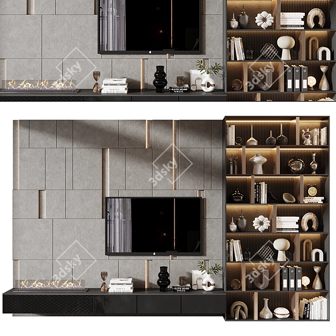  Modern TV Wall Shelf Stand 3D model image 1