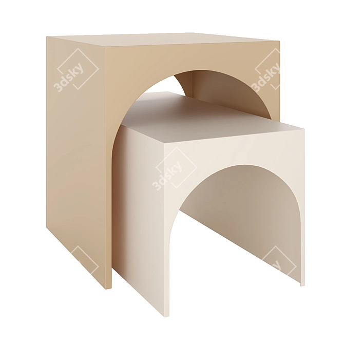 Minimalist Arch Table - S/L 3D model image 1