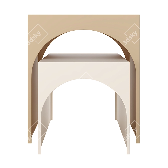 Minimalist Arch Table - S/L 3D model image 2