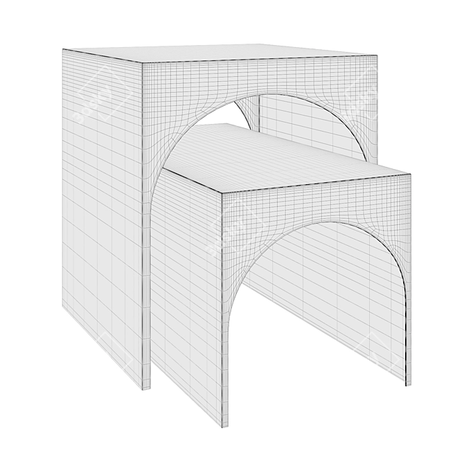 Minimalist Arch Table - S/L 3D model image 4