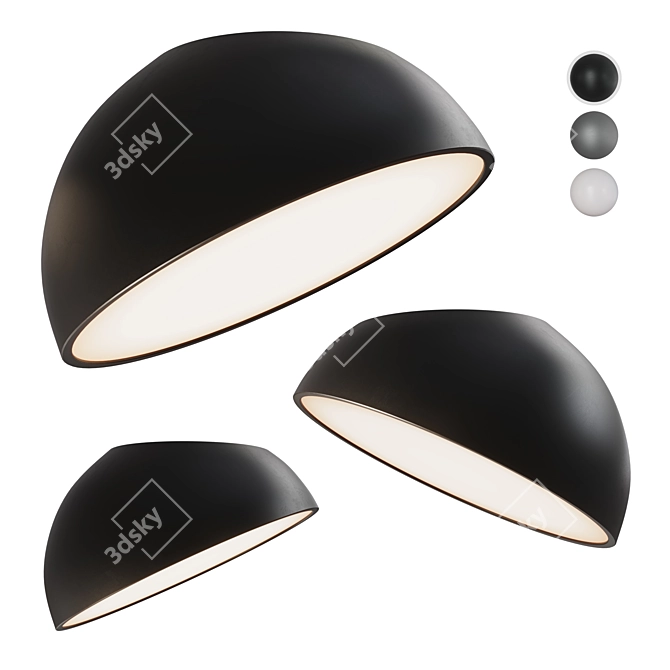 Modern Minimalist LED Ceiling Light 3D model image 1