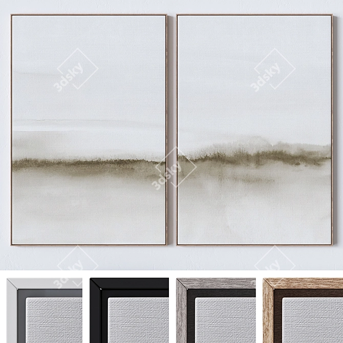 Set of 6 Wall Art Prints 3D model image 2