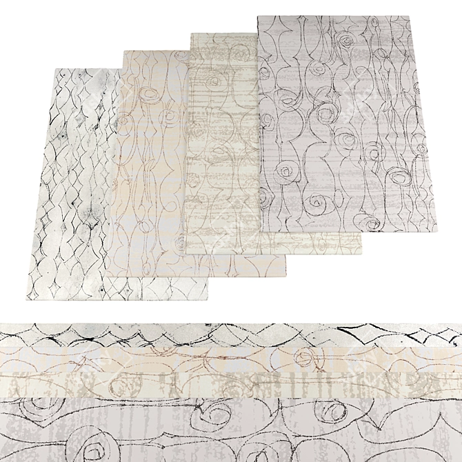 Modern Rugs Bundle 4 High-ResTextures 3D model image 1