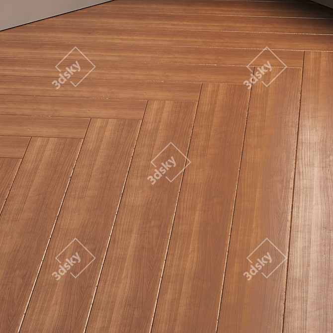 Multi-Layered Oak Floor Texture 3D model image 4