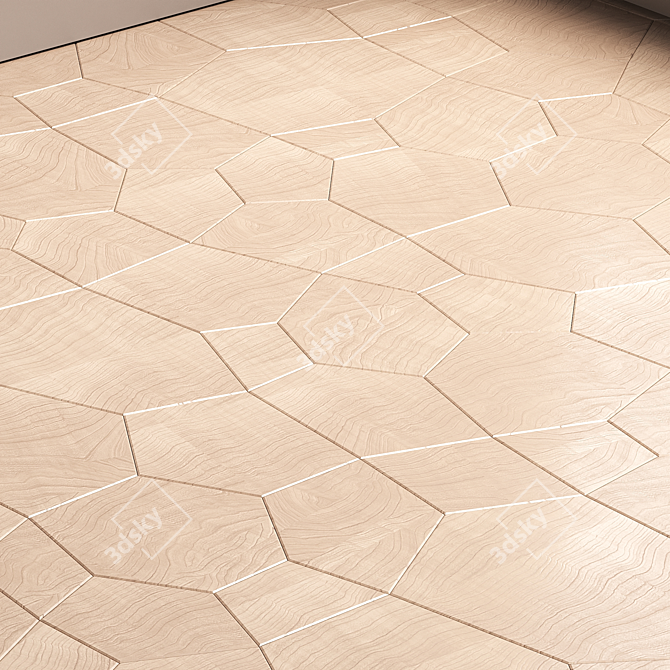 Multi-Layered Oak Floor Texture 3D model image 6