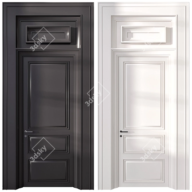 Detailed Entrance Door Model 3D model image 1