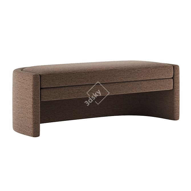 Modern Elegance ARC Bench 3D model image 2