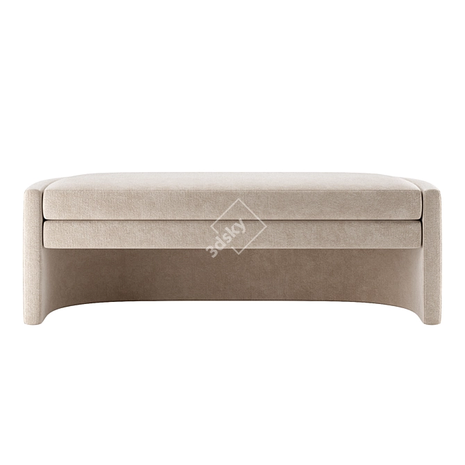 Modern Elegance ARC Bench 3D model image 3