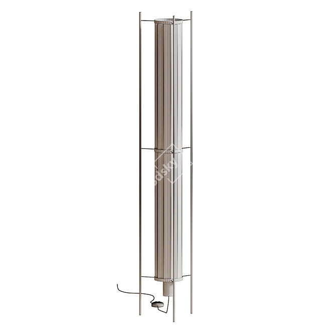 Modern Metal Floor Lamp Design 3D model image 2