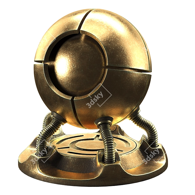 Vray Brass Procedural Material Kit 3D model image 1