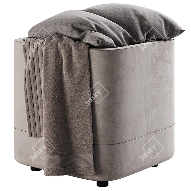 Elegant Laundry Basket Set 3D model image 1