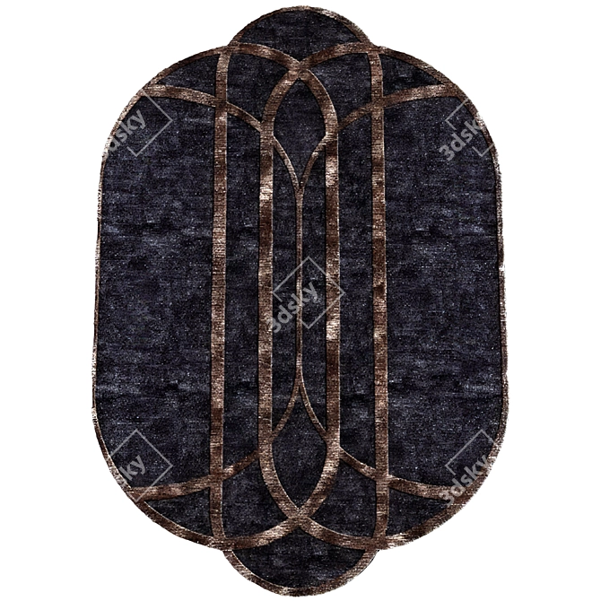 Plush Longhi Modern Area Rug 3D model image 1