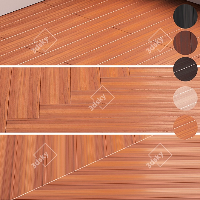 Multi-Textured Oak Parquet Set 3D model image 1