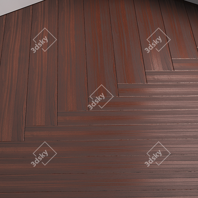 Multi-Textured Oak Parquet Set 3D model image 3