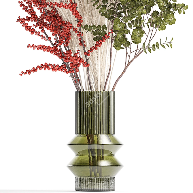 Luxury Dried Floral Arrangement 3D model image 3