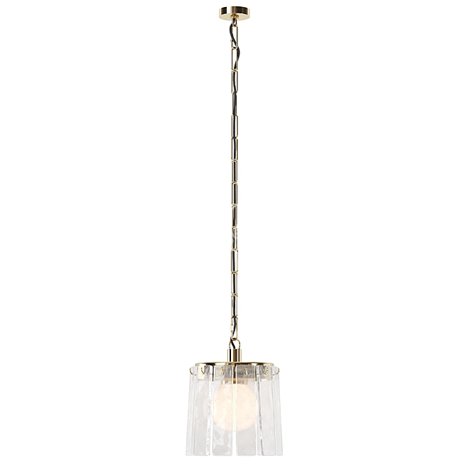 Frosted Glass Crystal Pendant Light 3D model image 6