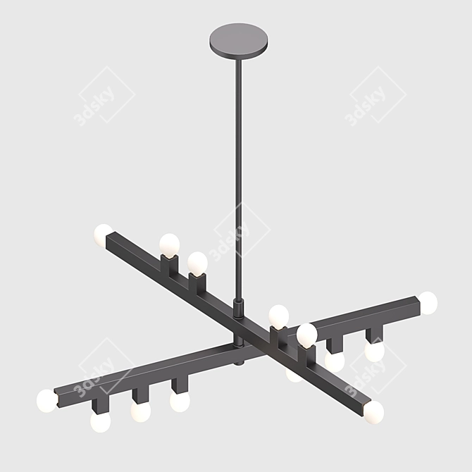  The Life StyledCo Sutter Chandelier 3D model image 3