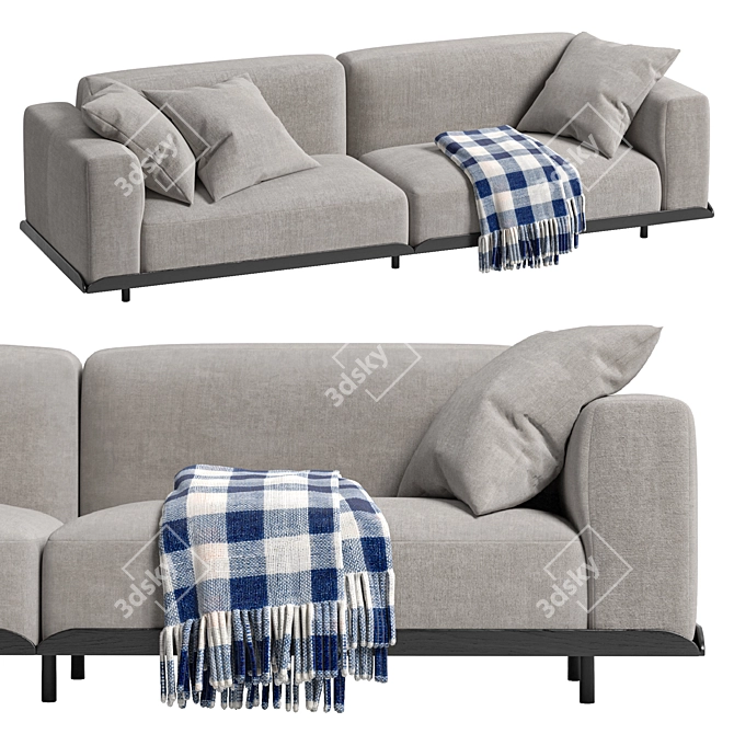  Arflex Modern L-Shaped Couch 3D model image 2