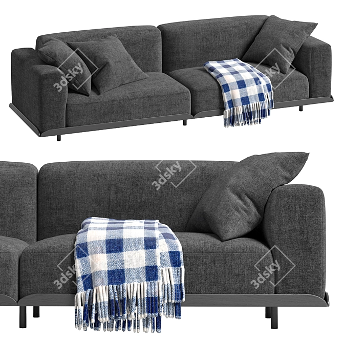  Arflex Modern L-Shaped Couch 3D model image 3