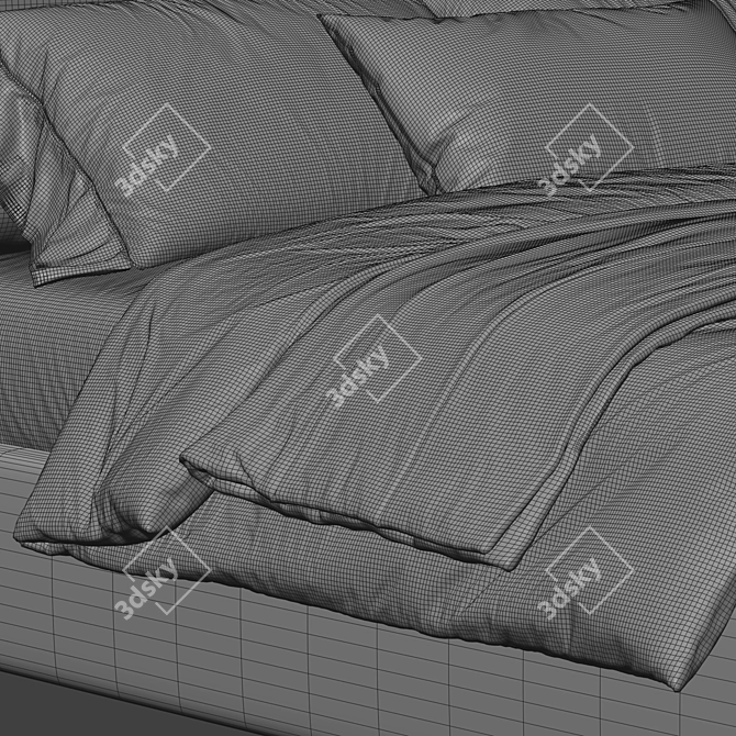 Modern Ivy Bed Furniture Model 3D model image 3