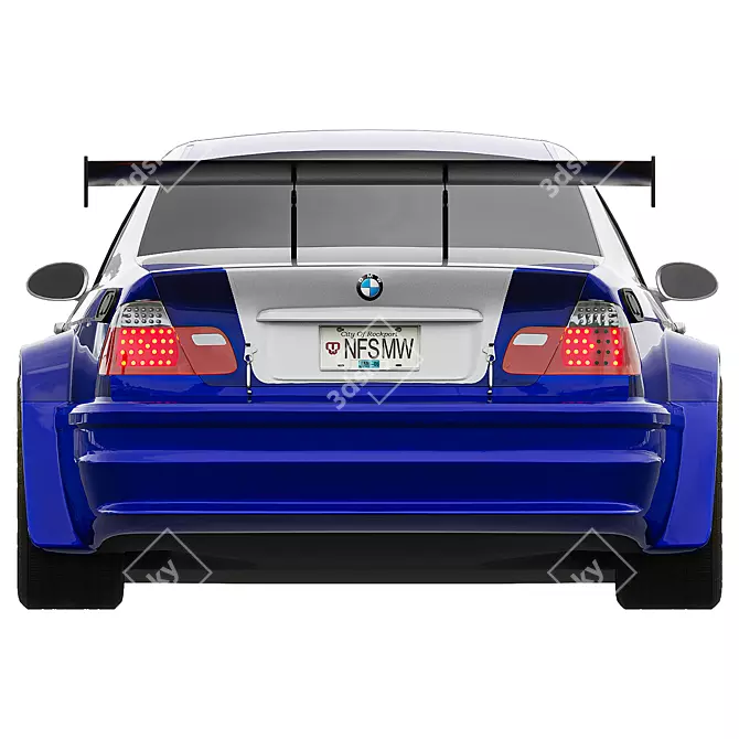 BMW M3 GTR NFS 3D Model 3D model image 3