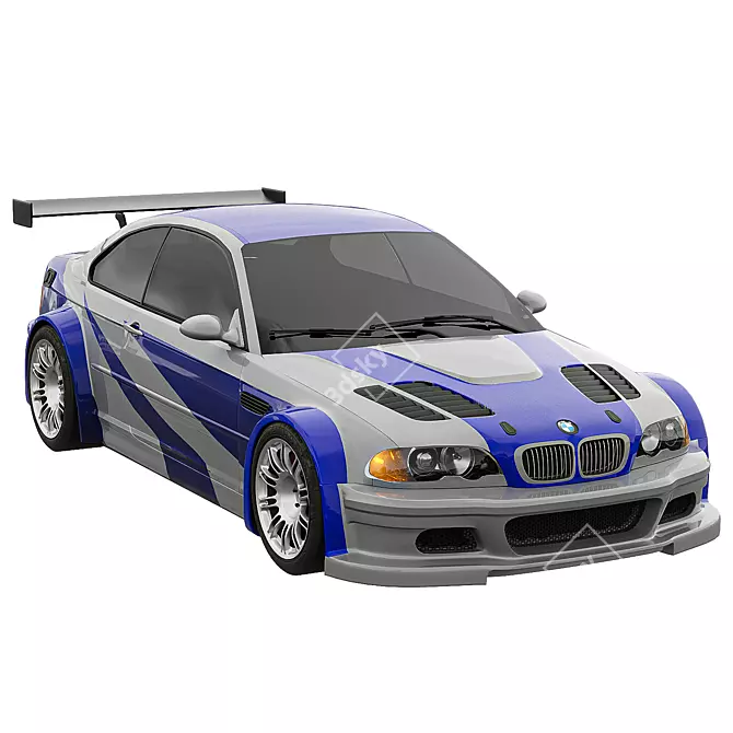 BMW M3 GTR NFS 3D Model 3D model image 4