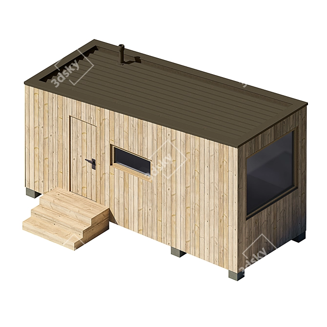 Modular Guest Cabin 3D model image 2