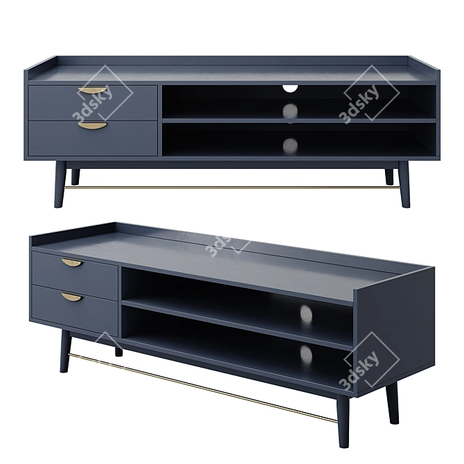  PENELOPE 2-Drawer TV Cabinet 3D model image 1