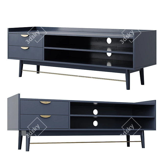  PENELOPE 2-Drawer TV Cabinet 3D model image 2